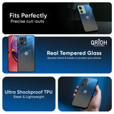 Blue Grey Ombre Glass Case for Motorola G84 5G