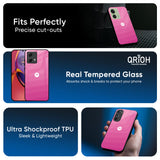 Pink Ribbon Caddy Glass Case for Motorola Edge 40