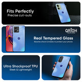 Vibrant Blue Texture Glass Case for Motorola Edge 40