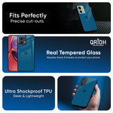 Cobalt Blue Glass Case for Motorola G84 5G