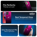 Purple Ombre Pattern Glass Case for Motorola Edge 40