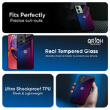 Mix Gradient Shade Glass Case For Motorola Edge 30