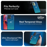 Celestial Blue Glass Case For Motorola Edge 30 Ultra