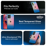 Blue & Pink Ombre Glass case for Motorola G84 5G