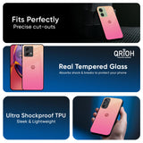 Pastel Pink Gradient Glass Case For Motorola Edge 40