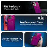 Magenta Gradient Glass Case For Motorola G84 5G