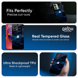 Blue Rough Abstract Glass Case for Motorola Edge 30
