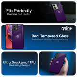 Dark Purple Glass Case for Motorola Edge 30