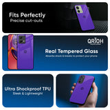 Amethyst Purple Glass Case for Motorola Edge 30