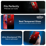 Maroon Faded Glass Case for Motorola Edge 40