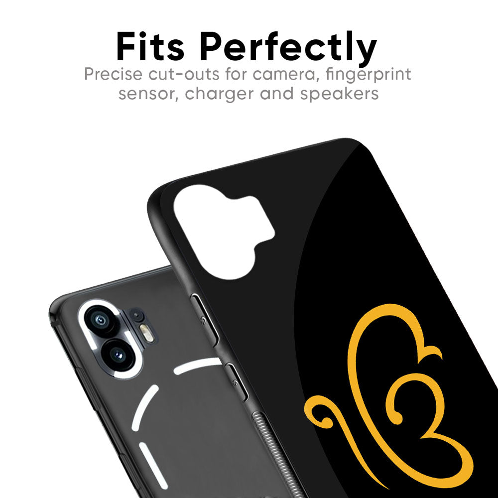 Luxury Fashion Initial Glass Case for Nothing Phone 2