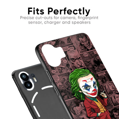 Joker Cartoon Glass Case for Nothing Phone 1