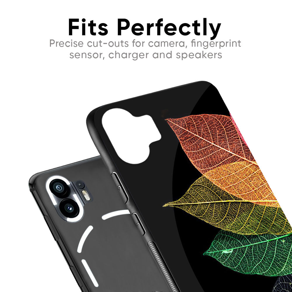 Colorful Leaves Glass Case for Nothing Phone 2