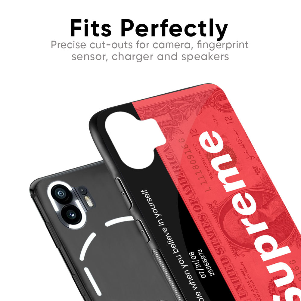 Supreme Ticket Glass Case for Nothing Phone 2
