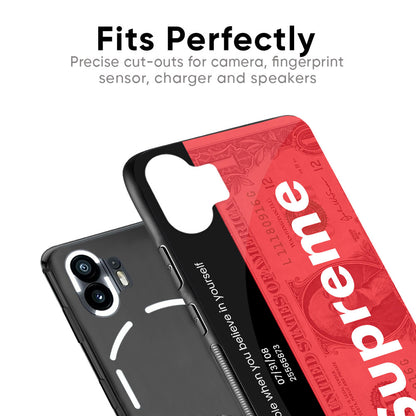 Supreme Ticket Glass Case for Nothing Phone 2