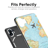 Travel Map Glass Case for Nothing Phone 2