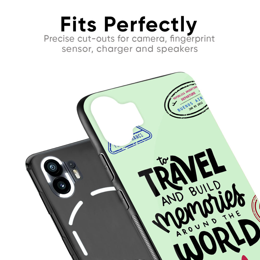 Travel Stamps Glass Case for Nothing Phone 2