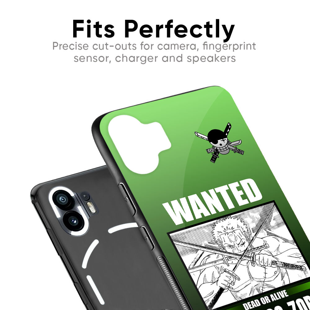 Zoro Wanted Glass Case for Nothing Phone 2