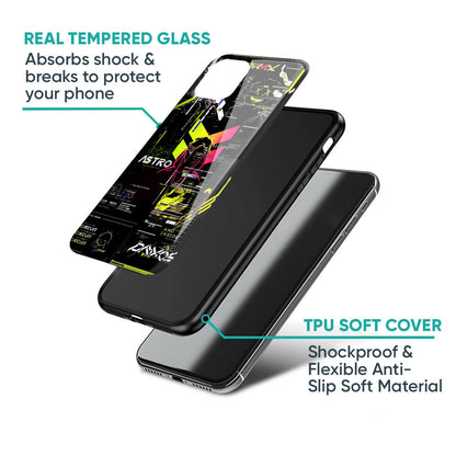 Astro Glitch Glass Case for Redmi Note 9 Pro Max