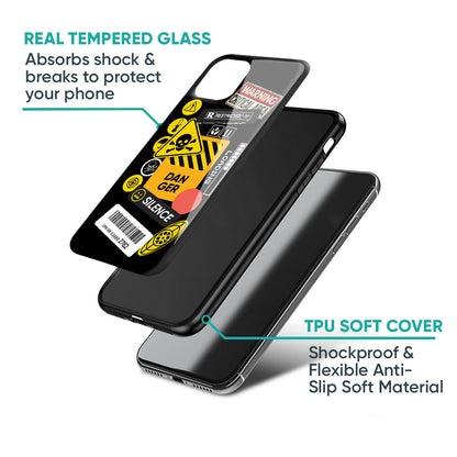 Danger Signs Glass Case for Oppo Reno4 Pro