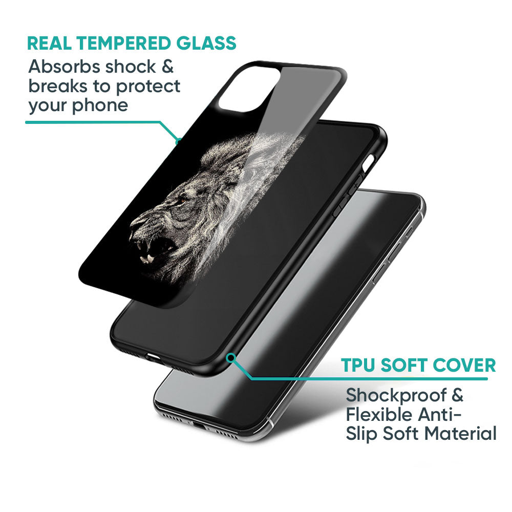 Brave Lion Glass Case for iPhone XS Max