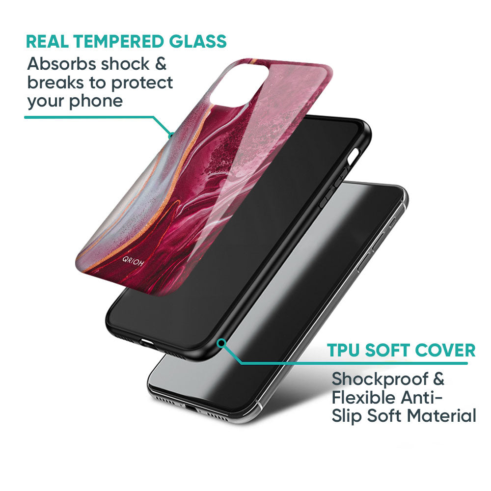 Crimson Ruby Glass Case for Vivo X50 Pro