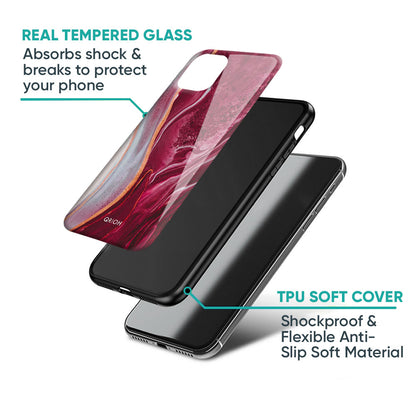 Crimson Ruby Glass Case for Vivo X50 Pro