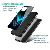 Vertical Blue Arrow Glass Case For Vivo X70 Pro Plus