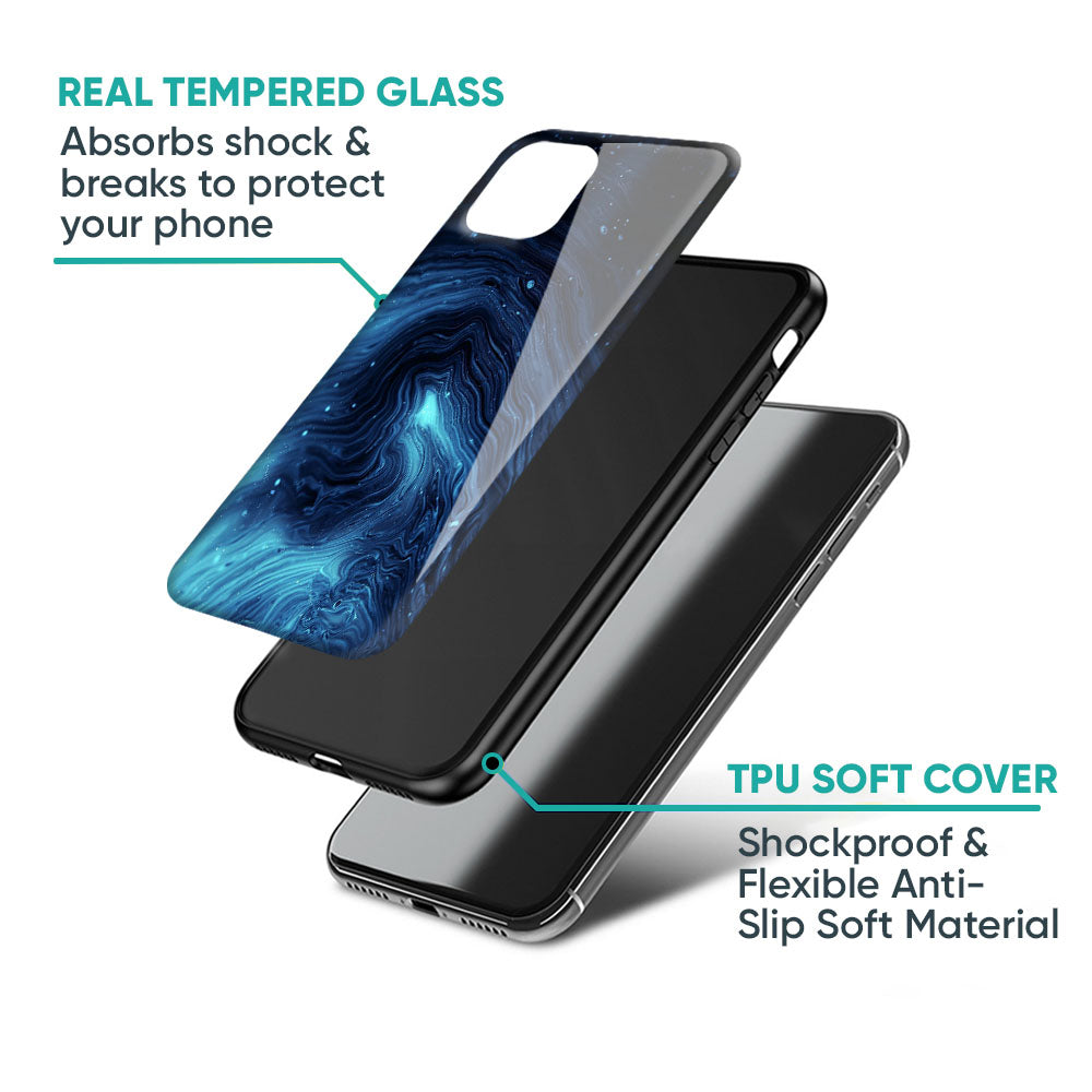 Dazzling Ocean Gradient Glass Case For Samsung Galaxy S22 Ultra 5G