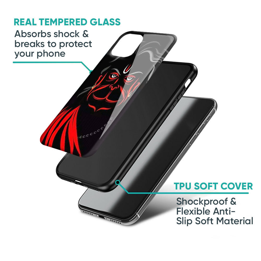 Lord Hanuman Glass Case For Motorola Edge 40