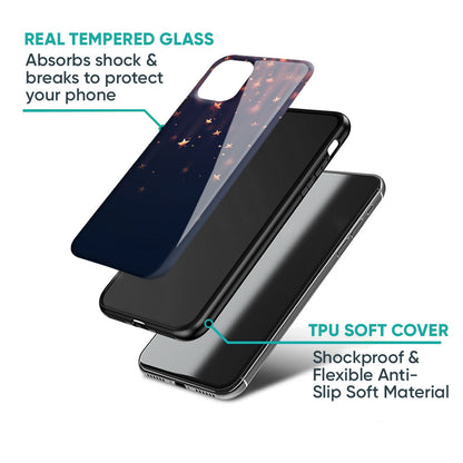 Falling Stars Glass Case For iPhone XS Max