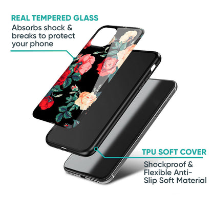 Floral Bunch Glass Case For iPhone XS Max