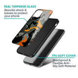 Camouflage Orange Glass Case For iPhone 12