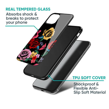 Floral Decorative Glass Case For Vivo T1 5G