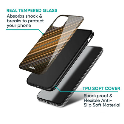 Diagonal Slash Pattern Glass Case for iPhone 15 Pro Max