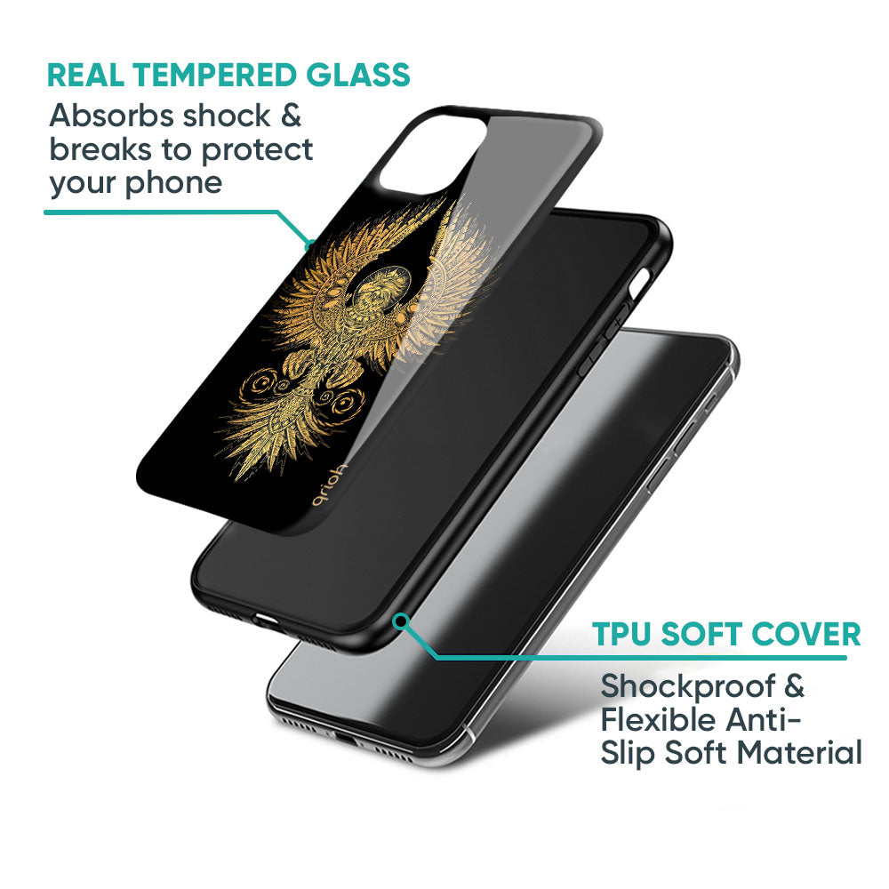 Mythical Phoenix Art Glass Case for iPhone XS Max