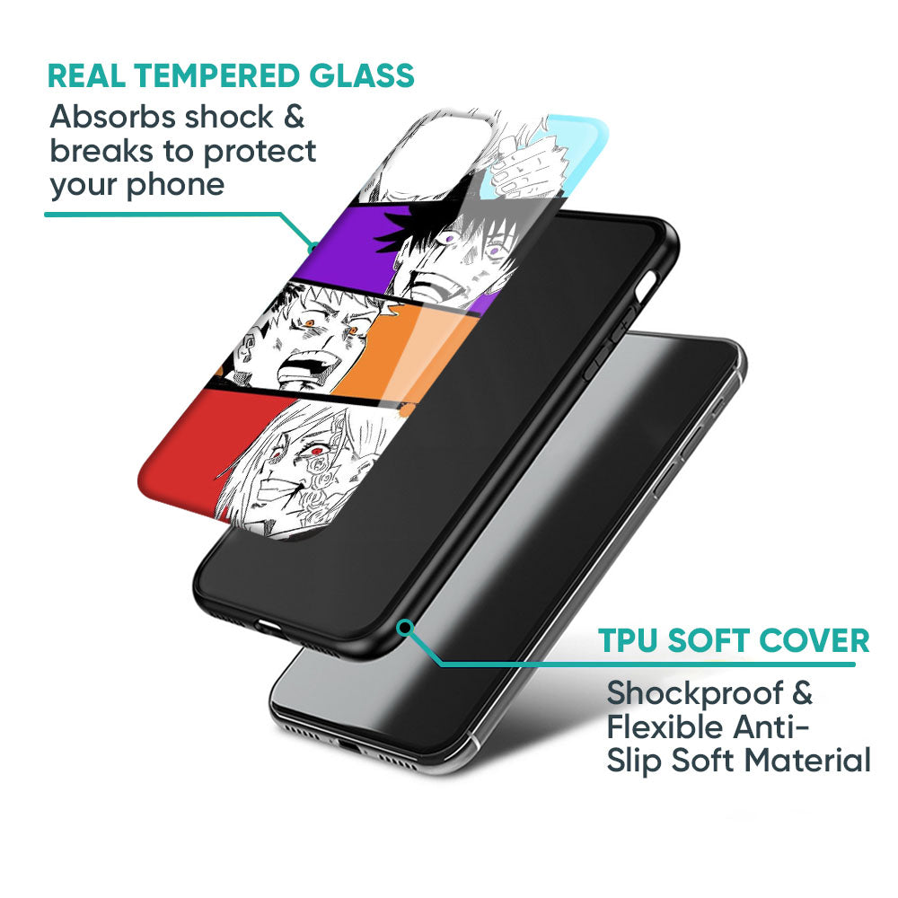 Anime Sketch Glass Case for Samsung Galaxy M42
