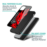 Red Vegeta Glass Case for Vivo T2 5G