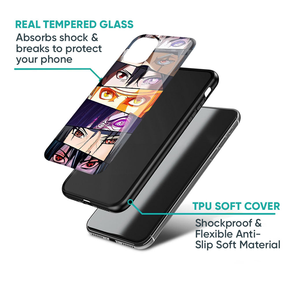 Anime Eyes Glass Case for Samsung Galaxy M14 5G