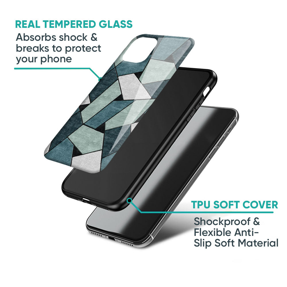 Abstact Tiles Glass Case for Oppo F23 5G