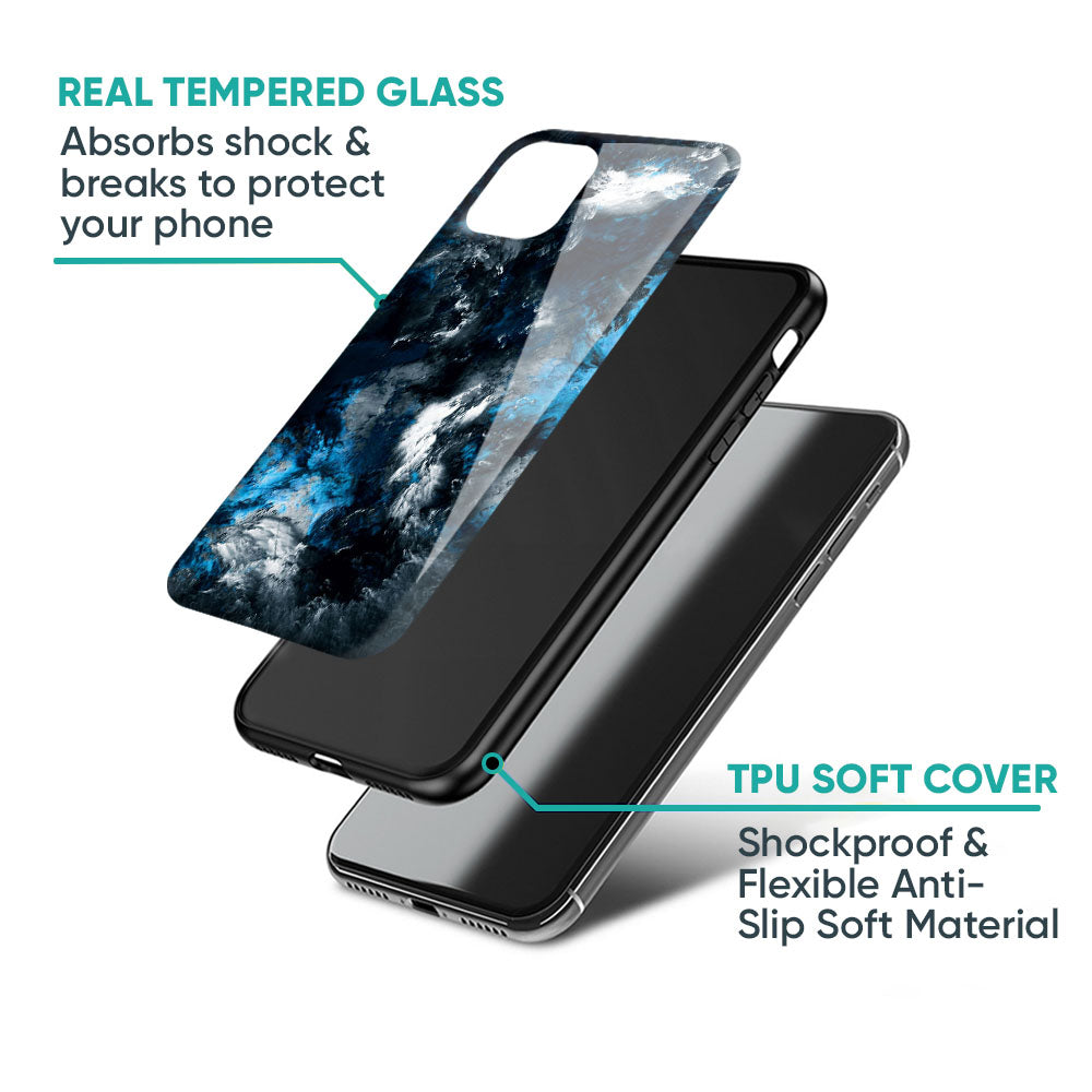 Cloudy Dust Glass Case for iPhone XS Max