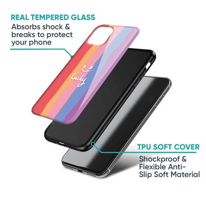 Lucky Abstract Glass Case for iPhone XS Max