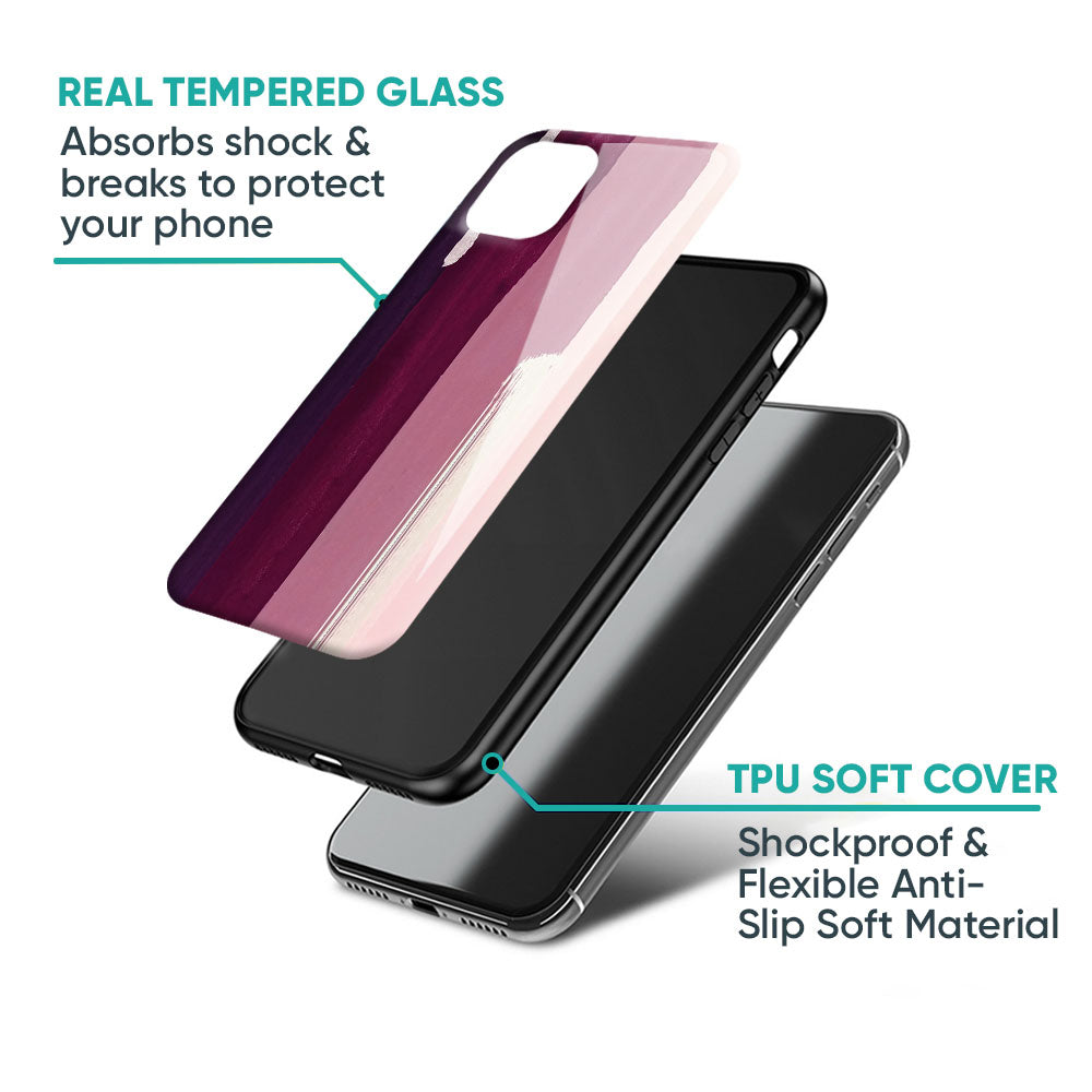 Brush Stroke Art Glass Case for iPhone XS Max