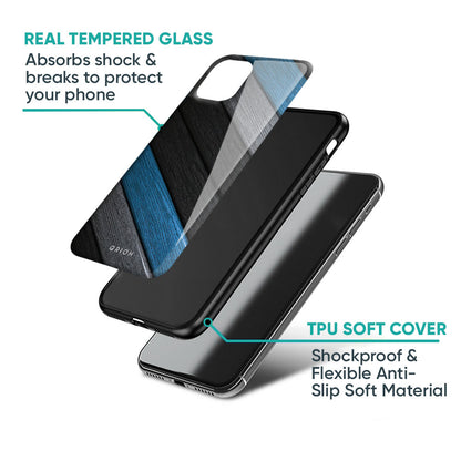 Multicolor Wooden Effect Glass Case for Samsung Galaxy A72