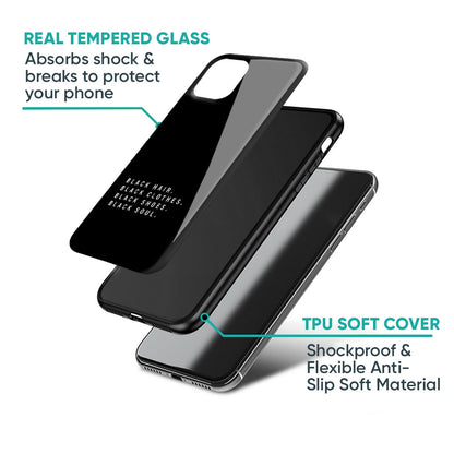 Black Soul Glass Case for iPhone XS Max