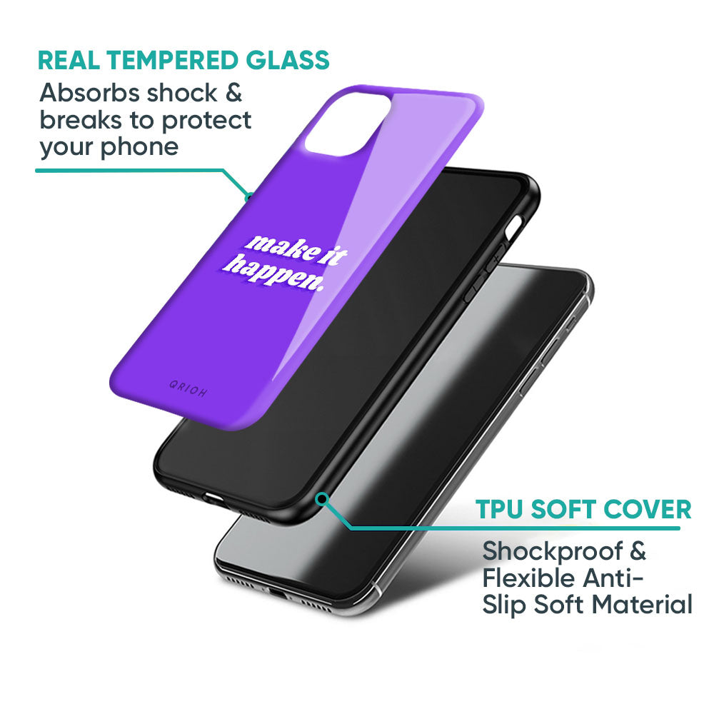 Make it Happen Glass Case for iPhone XS Max