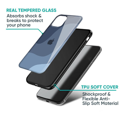 Navy Blue Ombre Glass Case for iPhone XS Max