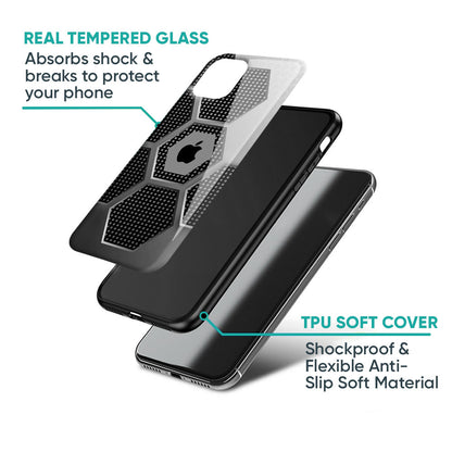 Hexagon Style Glass Case For iPhone XS Max