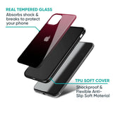 Wine Red Glass Case For iPhone SE 2020