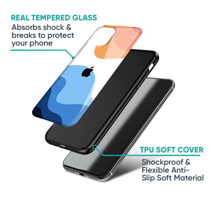 Wavy Color Pattern Glass Case for iPhone XR